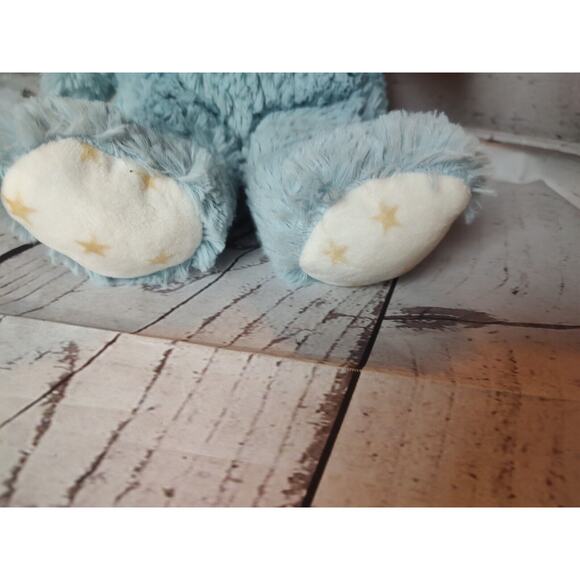 Cloud B Light Blue Hippo Plush Stars on Feet Baby Toy Lovey Sewn Eyes 13" - Picture 4 of 7